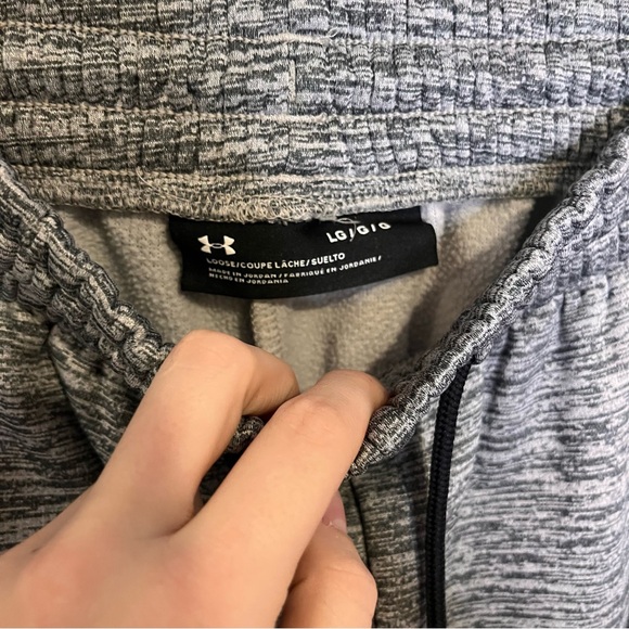 Under Armour Women’s Large Sweatpants Heather Grey/Black - Picture 5 of 6
